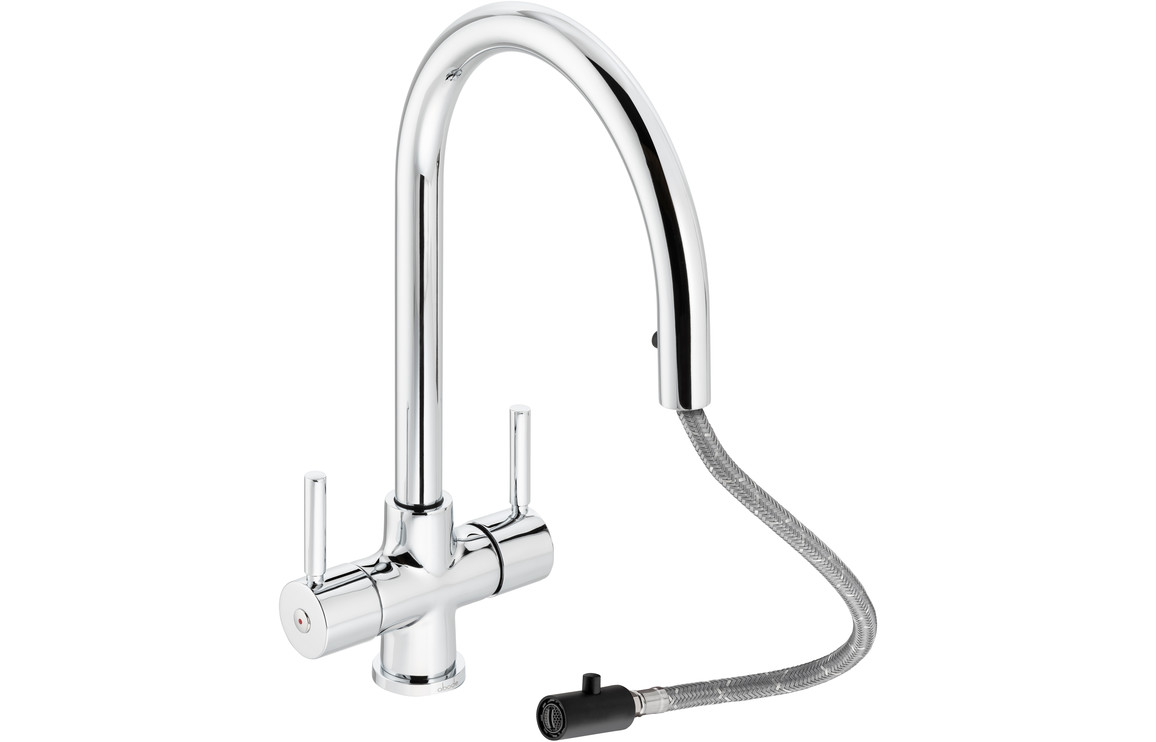 Abode Zest Monobloc Pull Out Kitchen Mixer Tap Chrome