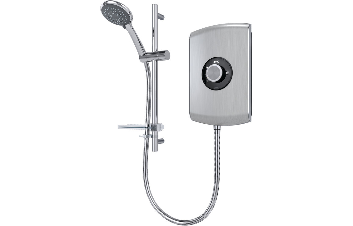 Triton Amore 9.5kW Electric Shower - Brushed Steel