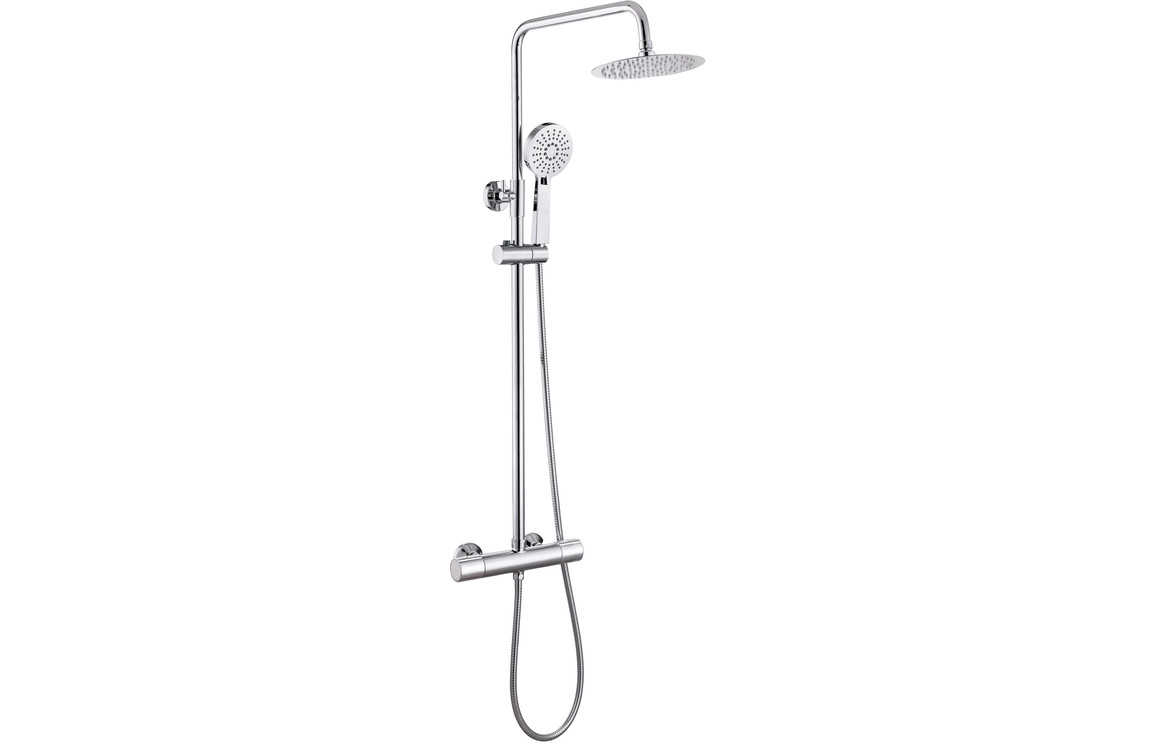 Salonga Cool-Touch Thermostatic Mixer Shower w/Riser & Overhead Kit