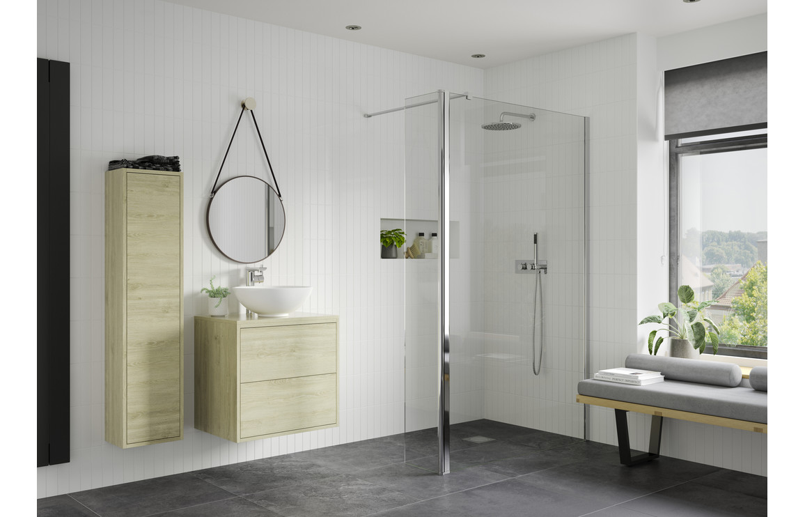 Dali 800mm Wetroom Panel  Support Bar & 300mm Rotatable Panel