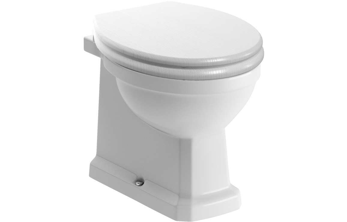 Tana Back To Wall WC & Satin White Wood Effect Seat