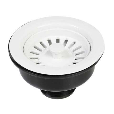 1 1/2 Basket Strainer Waste White (201691)