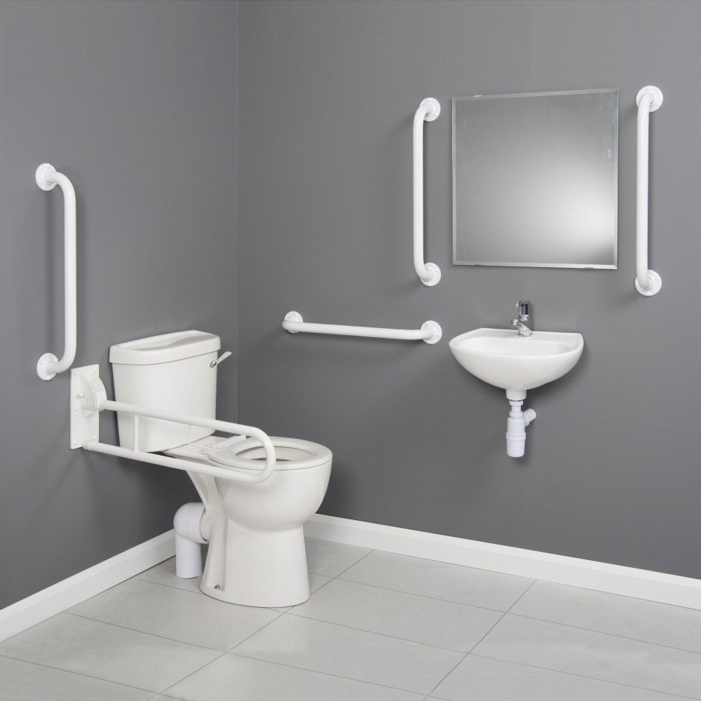 Arley Disabled Bathrooms Comfort Close Couple Lever Doc M Pack With White Rails