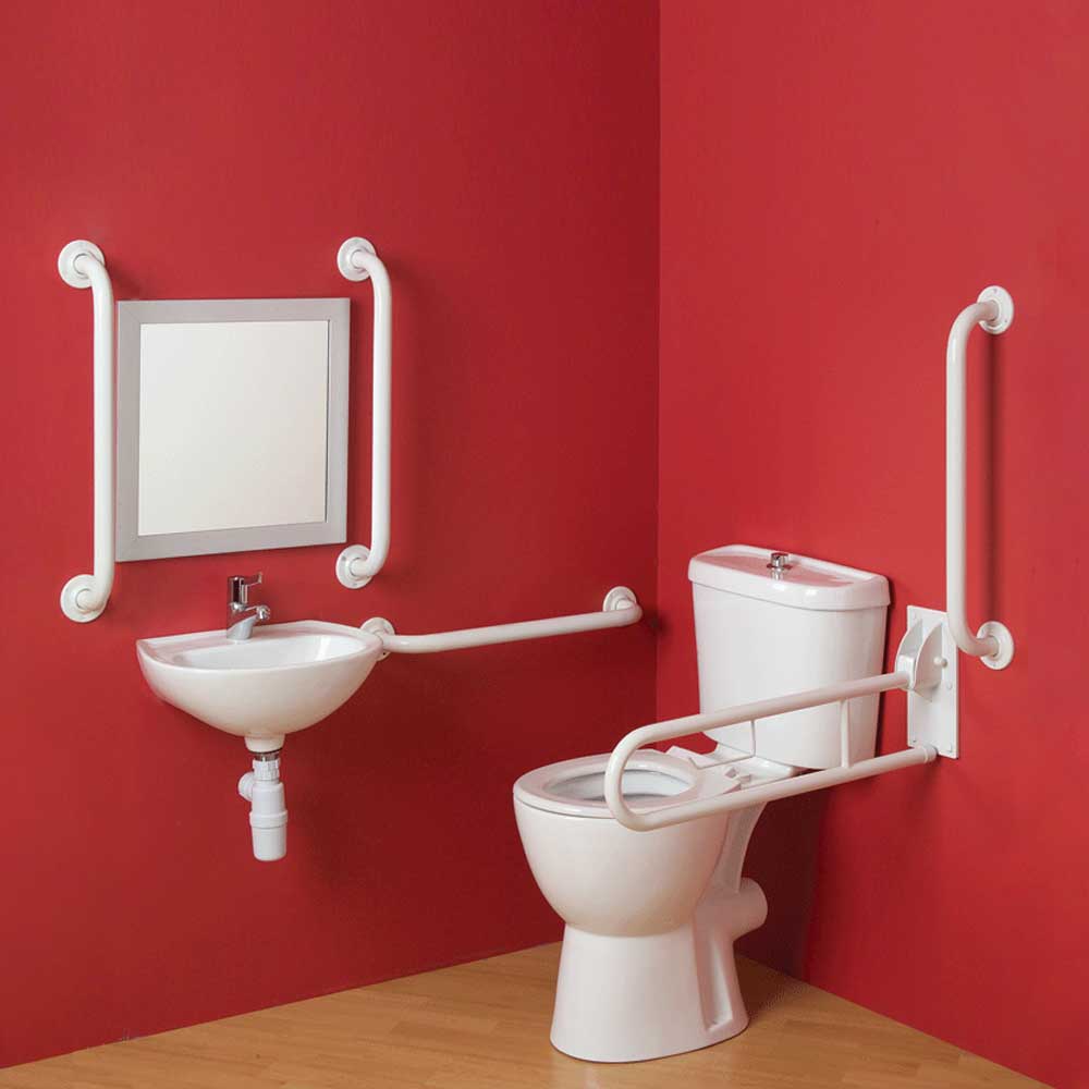 Arley Disabled Bathrooms Comfort Close Couple Push Button Doc M Pack With White Rails