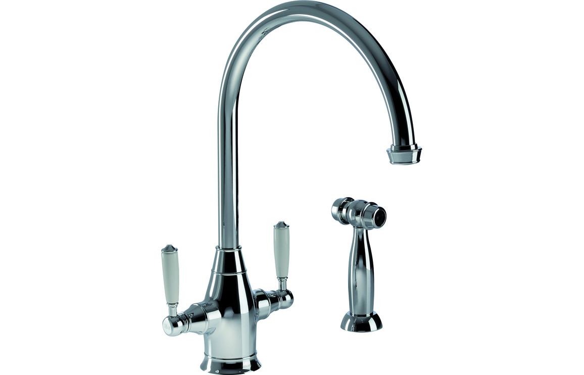 Abode Astbury Monobloc Kitchen Mixer Tap w/Handspray - Chrome