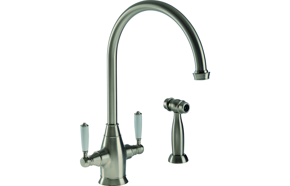 Abode Astbury Monobloc Kitchen Mixer Tap w/Handspray - Pewter