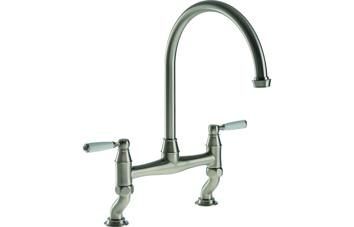 Abode Astbury Bridge Kitchen Mixer Tap - Pewter