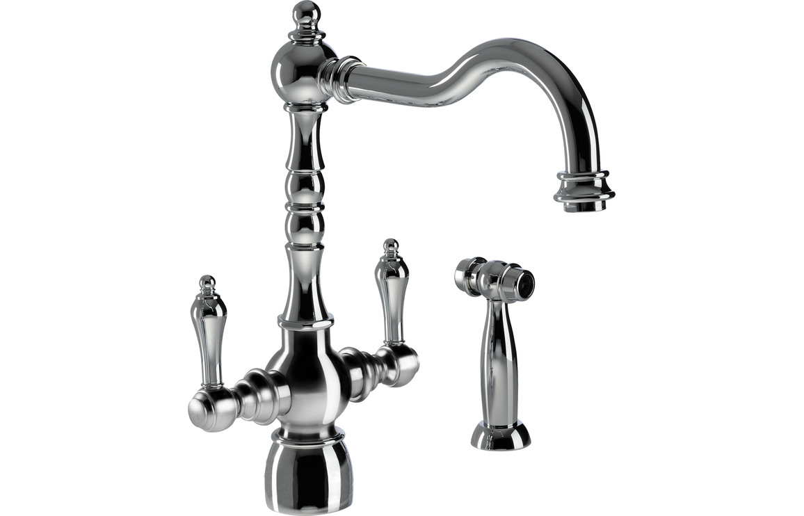 Abode Bayenne Monobloc Kitchen Mixer Tap w/Handspray - Chrome