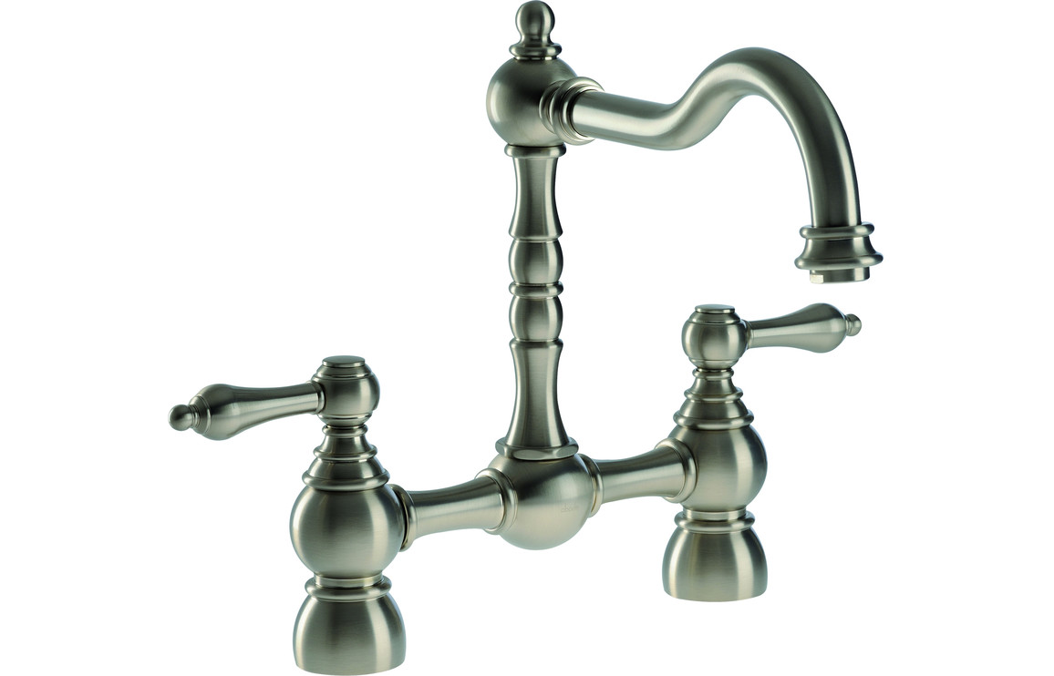 Abode Bayenne Bridge Kitchen Mixer Tap - Pewter