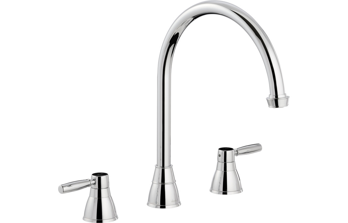 Abode Brompton 3 Part Kitchen Mixer Tap - Chrome