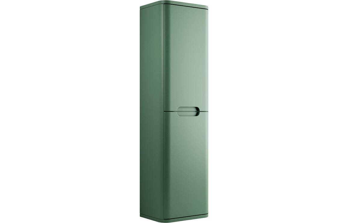 Fosse 350mm 2 Door Wall Hung Tall Unit - Matt Sage Green