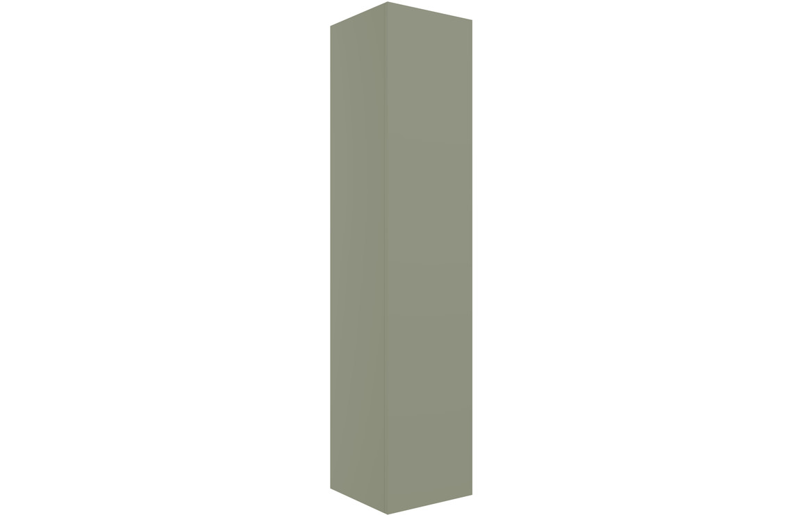 Yugen 350mm Wall Hung 1 Door Tall Unit - Matt Olive Green